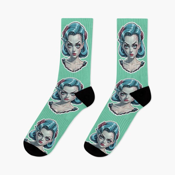 Item preview, Cute Vintage Anime Zombie Pinup Girl designed and sold by TheArtOfPat.