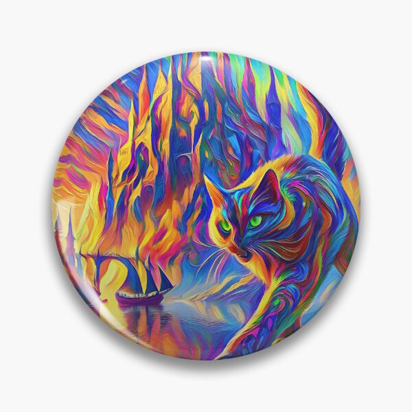 Item preview, Stylised cat and castle. DeepDream designed and sold by blackhalt.