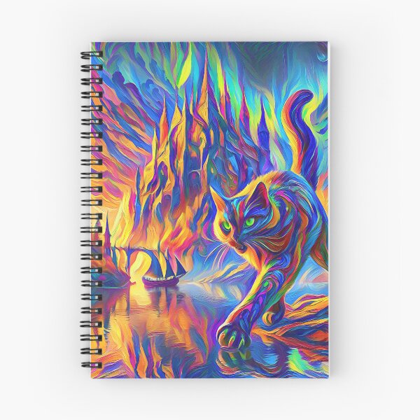 Item preview, Stylised cat and castle. DeepDream designed and sold by blackhalt.