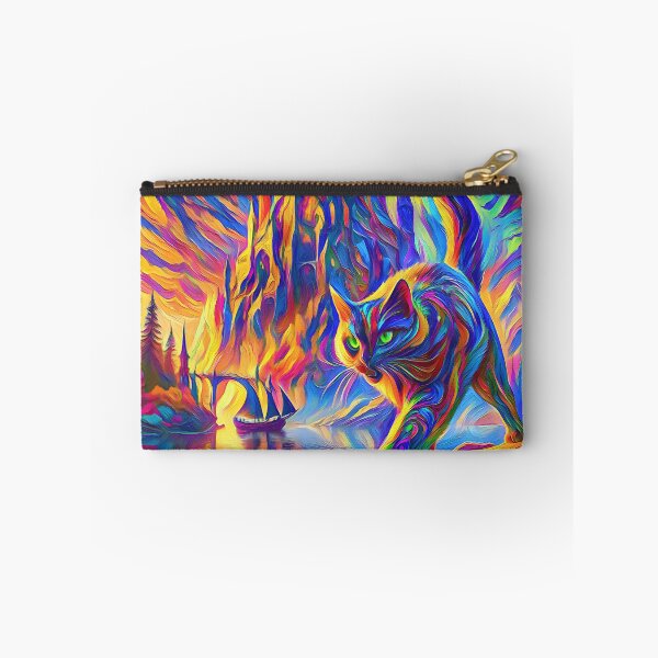 Item preview, Stylised cat and castle. DeepDream designed and sold by blackhalt.