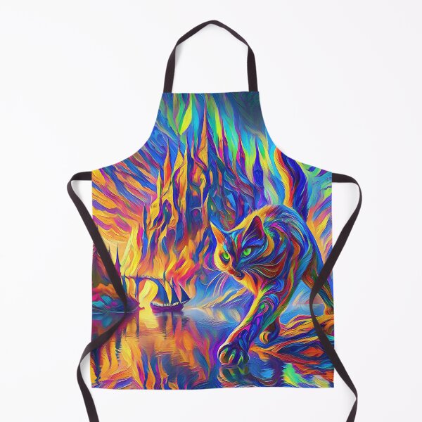 Item preview, Stylised cat and castle. DeepDream designed and sold by blackhalt.