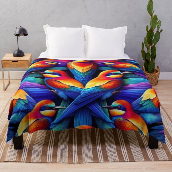 Item preview, Vibrant Rainbow Bee Eater Pattern - Mesmerizing Avian Harmony designed and sold by asbno19.