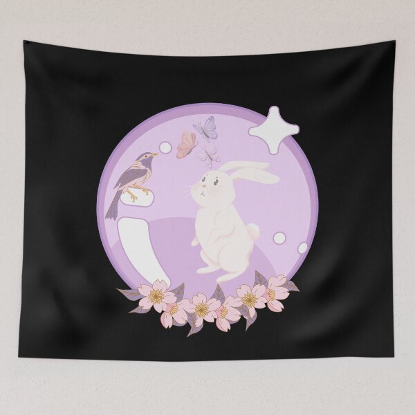 Item preview, BUNNY AND BUTTERFLIES designed and sold by stickersrafisa.
