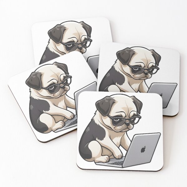Item preview, Hacker Pug designed and sold by PowesomePets.