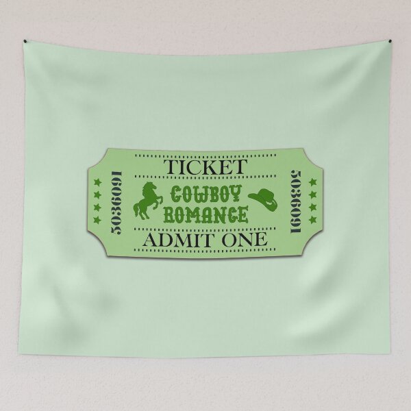 Item preview, Cowboy Romance Trope Ticket Stub designed and sold by baranskini.