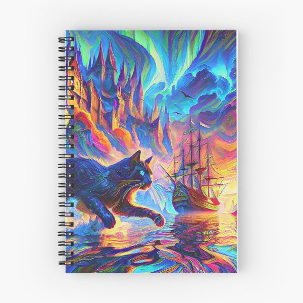 Item preview, Stylised cat and castle. DeepDream designed and sold by blackhalt.