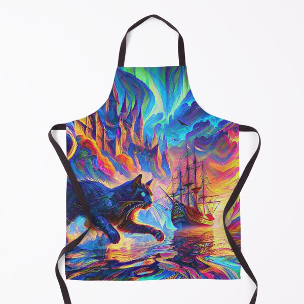 Item preview, Stylised cat and castle. DeepDream designed and sold by blackhalt.