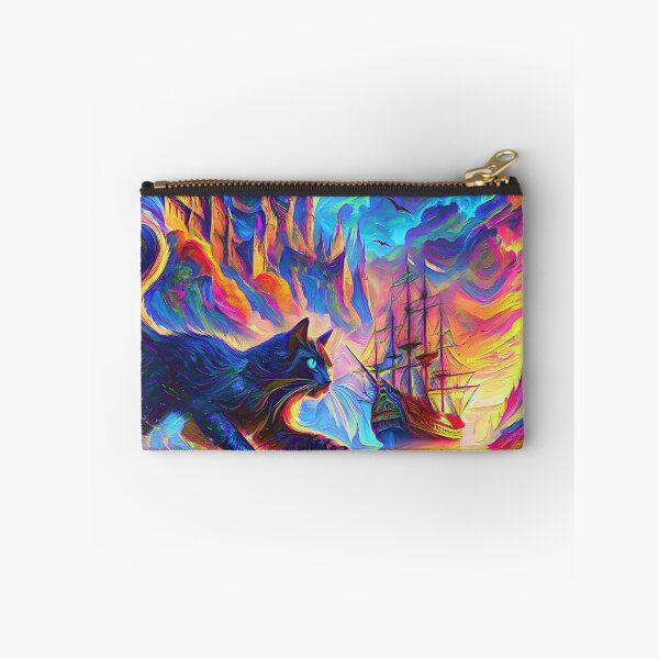 Item preview, Stylised cat and castle. DeepDream designed and sold by blackhalt.