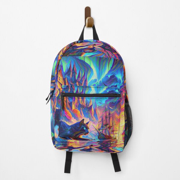 Item preview, Stylised cat and castle. DeepDream designed and sold by blackhalt.