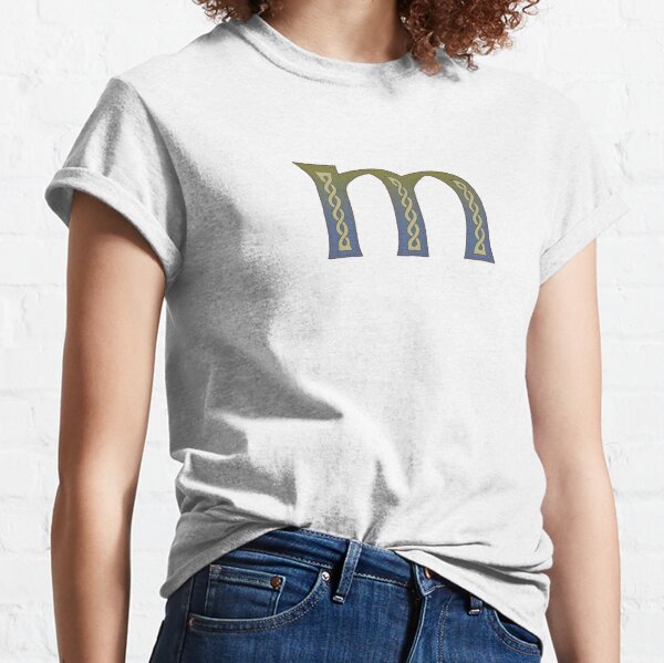 Celtic Knotwork Alphabet - Letter M Classic T-Shirt