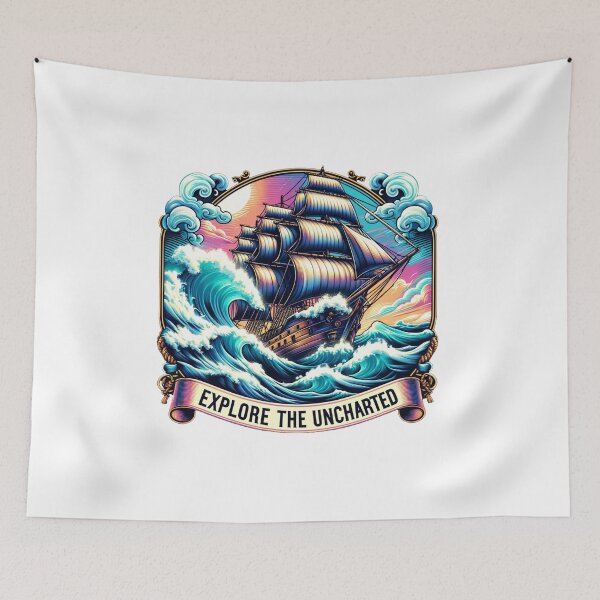 Item preview, Adventurous Wooden Ship at Sea T-Shirt - Novelty T-Shirt for Nautical Lovers, Nautical T-Shirt, Nautical T-Shirt Gift, Sailing Ship Gift designed and sold by epicevolution.