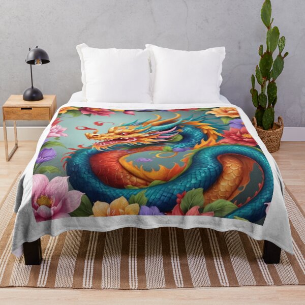 Item preview, "Floral Serenity: A Dragon's Splendor" designed and sold by Motivamujer.