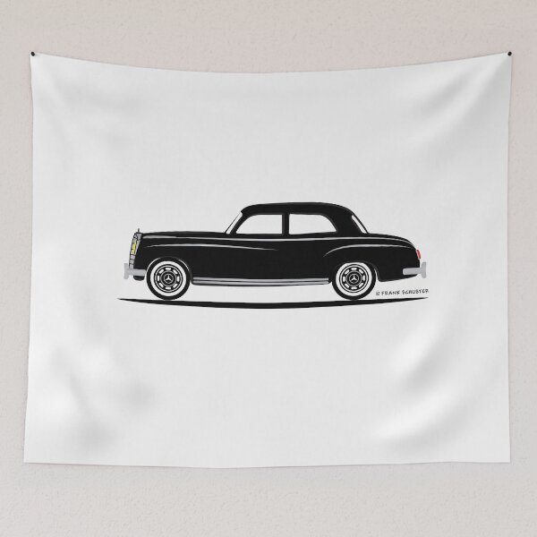 Item preview, Mercedes Benz Ponton W120 Sedan Black on White designed and sold by Frank Schuster.
