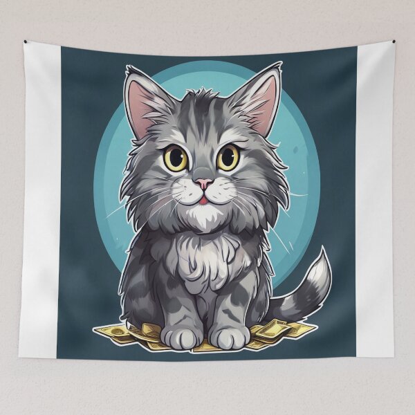 Item preview, Gray cat designed and sold by saly55887.
