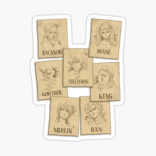 Seven Deadly Wanted Sticker