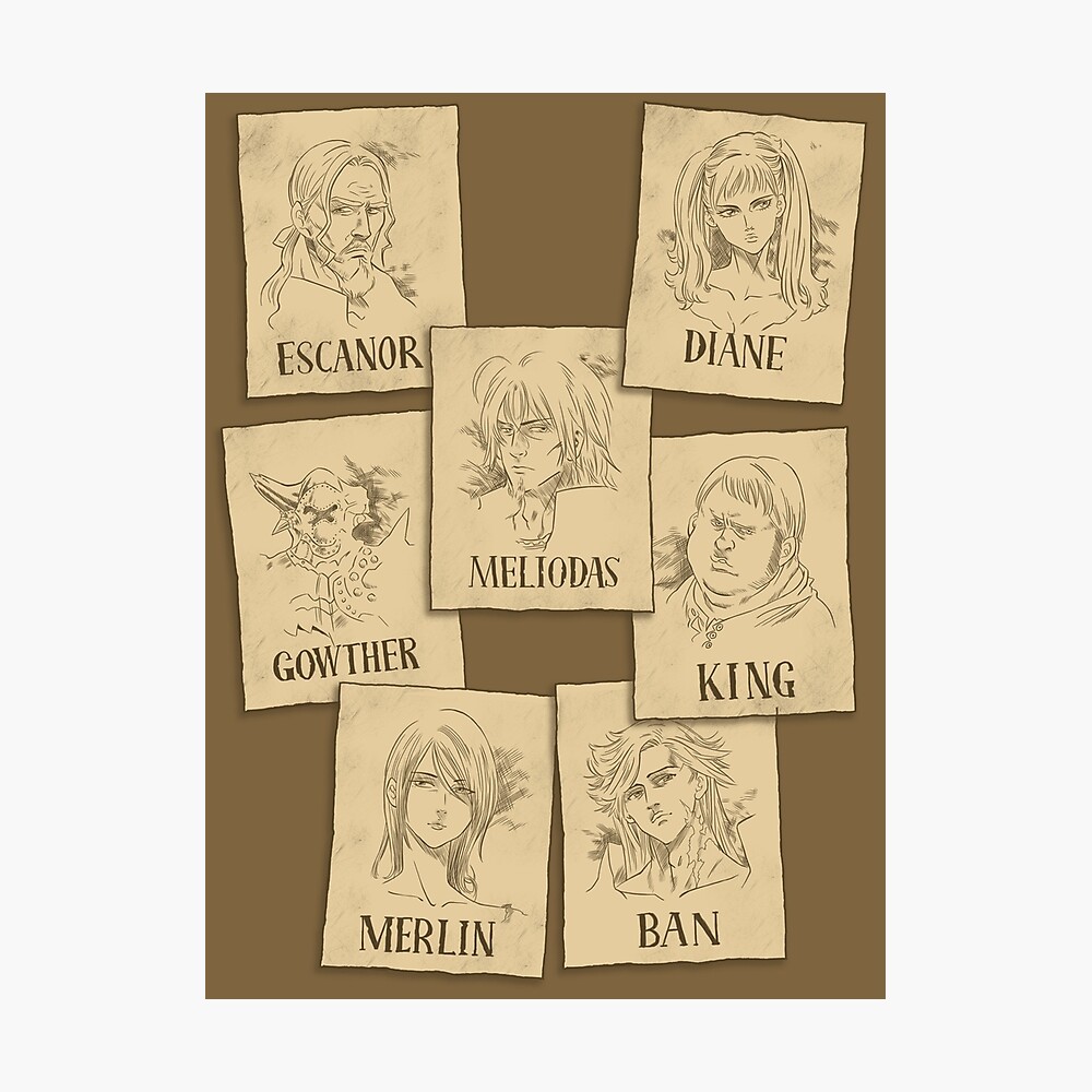 seven deadly sins wanted posters