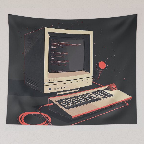 Item preview, Retro Computer Illustration designed and sold by nomiraclehere.