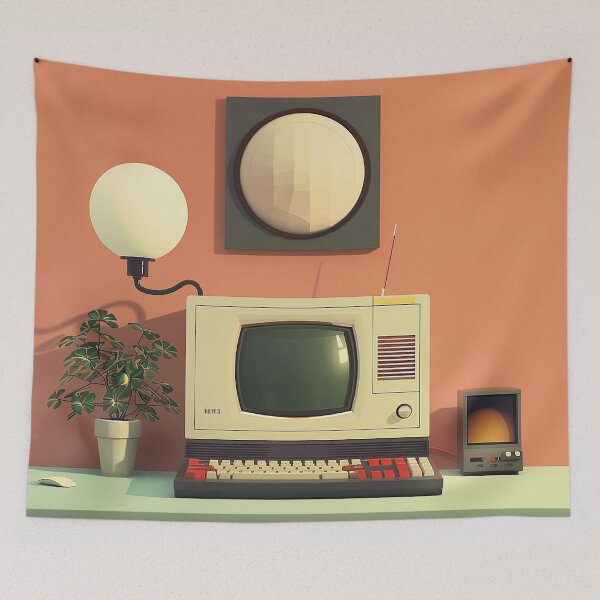 Item preview, Retro Computer Illustration designed and sold by nomiraclehere.
