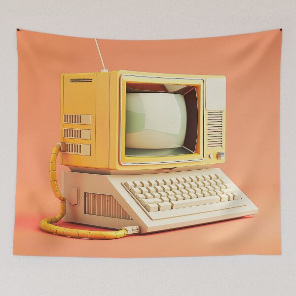 Item preview, Retro Computer Illustration designed and sold by nomiraclehere.