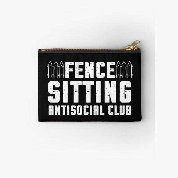 Item preview, Fence Sitting Antisocial Club Social Distancing Humor Gift designed and sold by ManiaGrania.