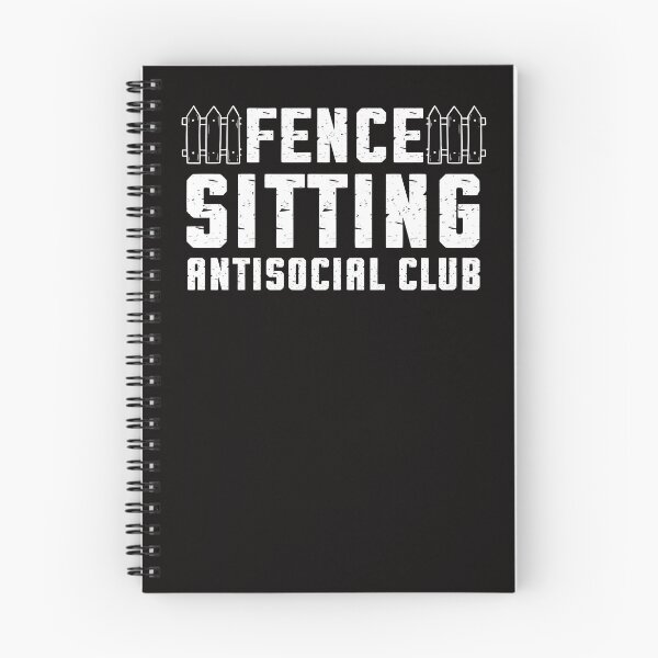 Item preview, Fence Sitting Antisocial Club Social Distancing Humor Gift designed and sold by ManiaGrania.