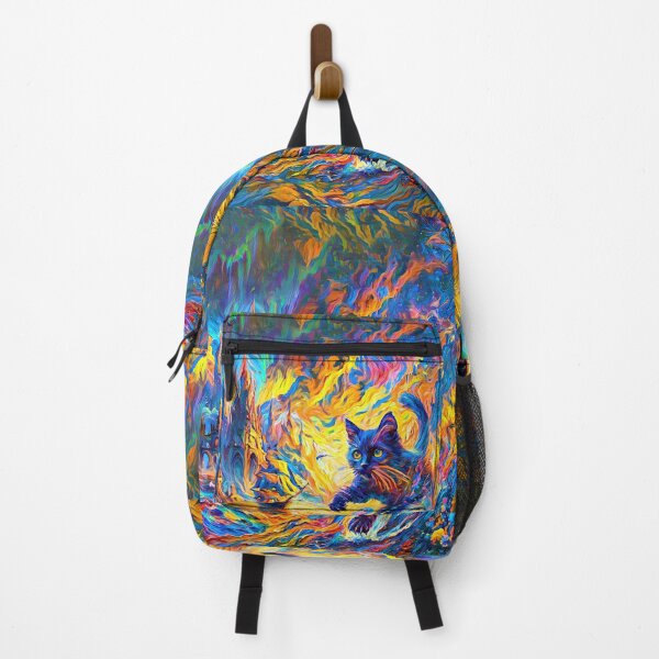 Item preview, Stylised cat and castle. DeepDream designed and sold by blackhalt.