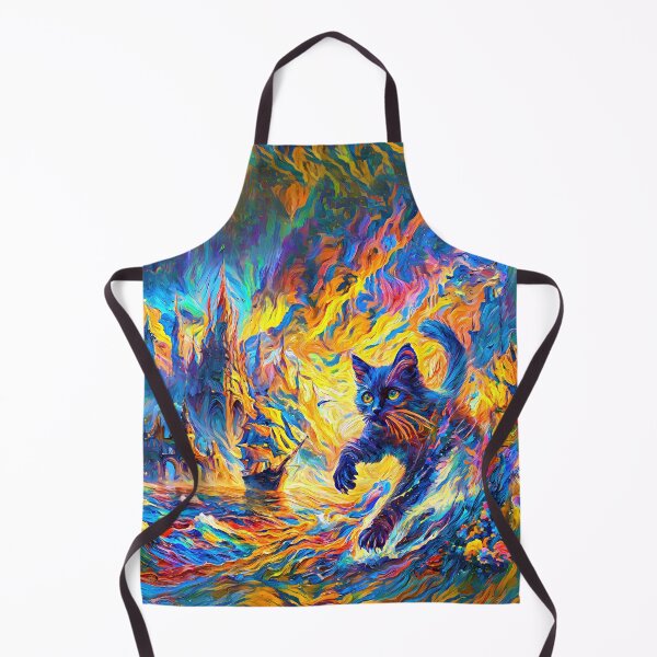 Item preview, Stylised cat and castle. DeepDream designed and sold by blackhalt.