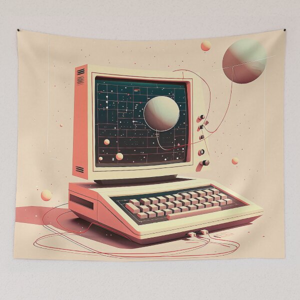 Item preview, Retro Computer Illustration designed and sold by nomiraclehere.