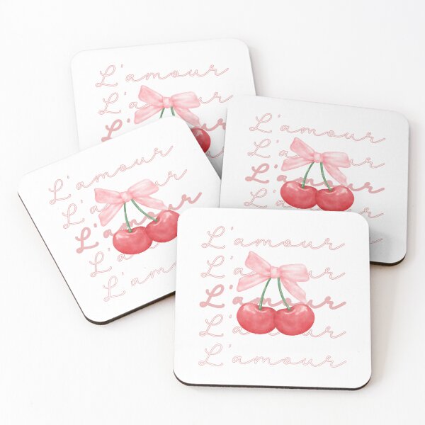 Item preview, Coquette Aesthetic French Slogan with pink bow cherries designed and sold by RahniNM.