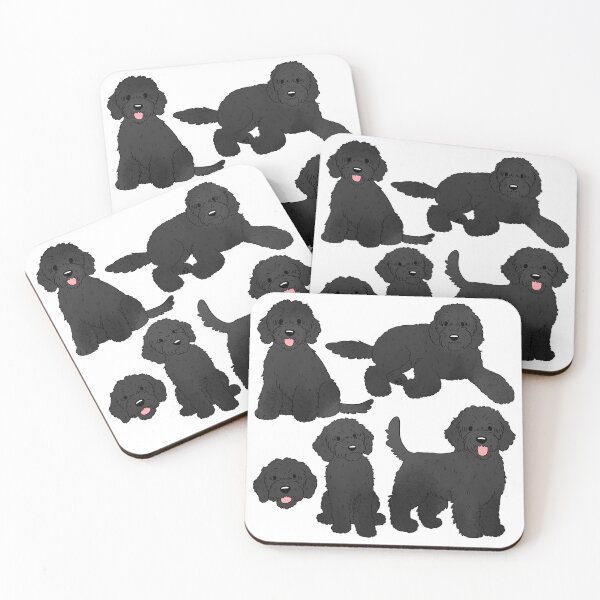 Item preview, Black labradoodle dog art designed and sold by Yaragold.