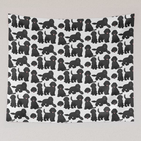 Item preview, Black labradoodle dog art designed and sold by Yaragold.
