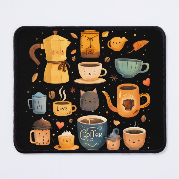 Item preview, Coffee and Cups Design designed and sold by ArtbyAiGallery.