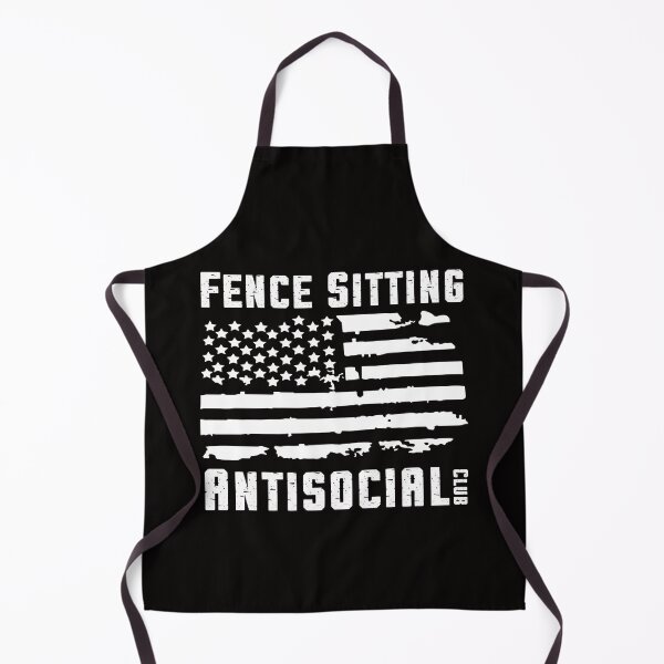 Item preview, Fence Sitting Antisocial Club Social Distancing Humor Gift designed and sold by ManiaGrania.