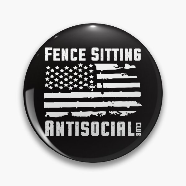 Item preview, Fence Sitting Antisocial Club Social Distancing Humor Gift designed and sold by ManiaGrania.