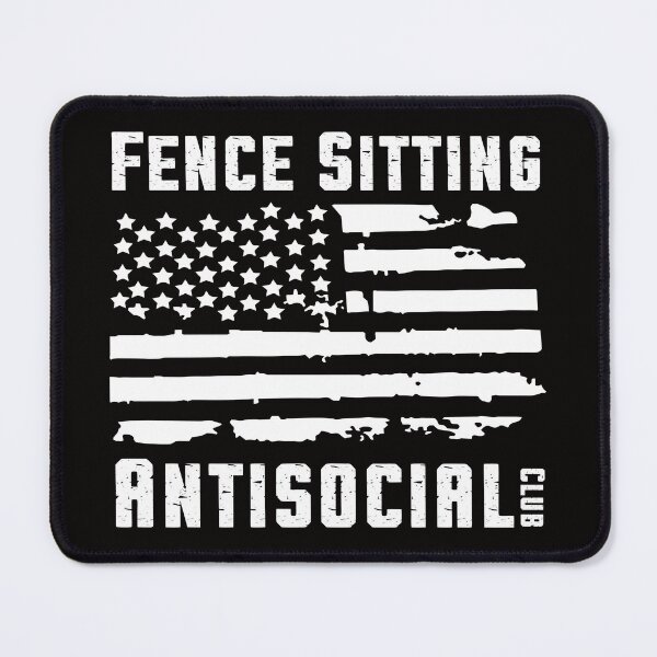 Item preview, Fence Sitting Antisocial Club Social Distancing Humor Gift designed and sold by ManiaGrania.