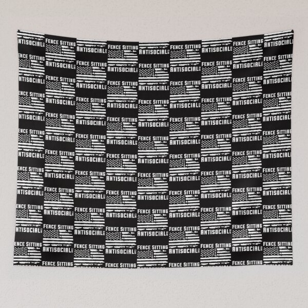 Item preview, Fence Sitting Antisocial Club Social Distancing Humor Gift designed and sold by ManiaGrania.