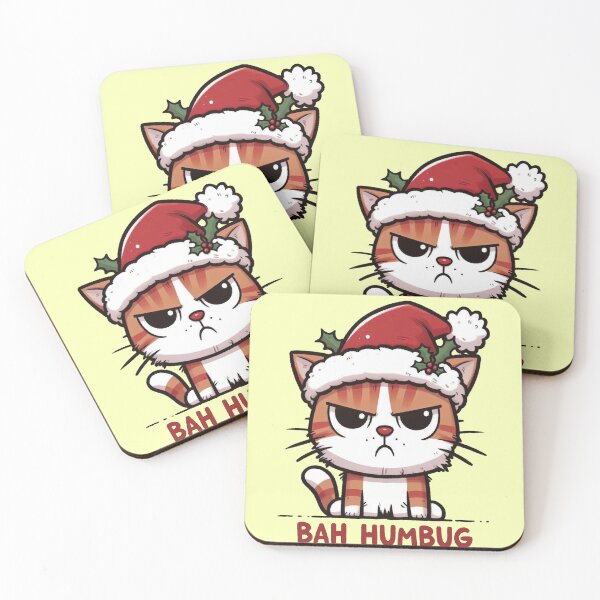 Item preview, Bah Humbug Cat designed and sold by Vkinsify.