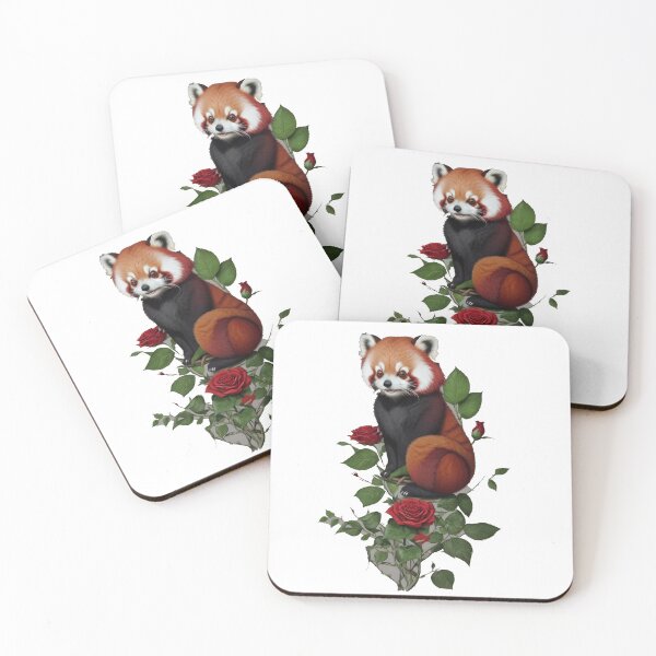 Item preview, red panda with roses designed and sold by Karaz's Animal Kingdom.