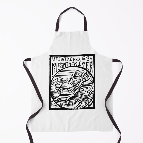 Item preview, Let Justice Roll like a Mighty River Linocut Design designed and sold by SarahFullerArt.