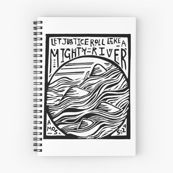 Artikelvorschau, Lassen Sie Gerechtigkeit rollen wie ein Mighty River Linolschnitt-Design entworfen und verkauft von SarahFullerArt.