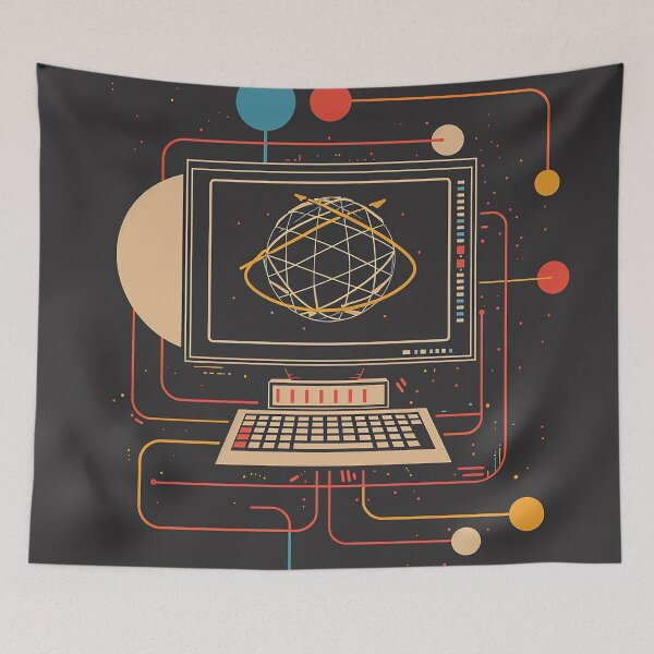Item preview, Retro Computer Illustration designed and sold by nomiraclehere.