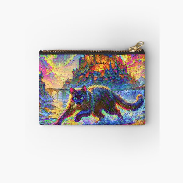 Item preview, Stylised cat and castle. DeepDream designed and sold by blackhalt.