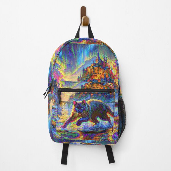 Item preview, Stylised cat and castle. DeepDream designed and sold by blackhalt.