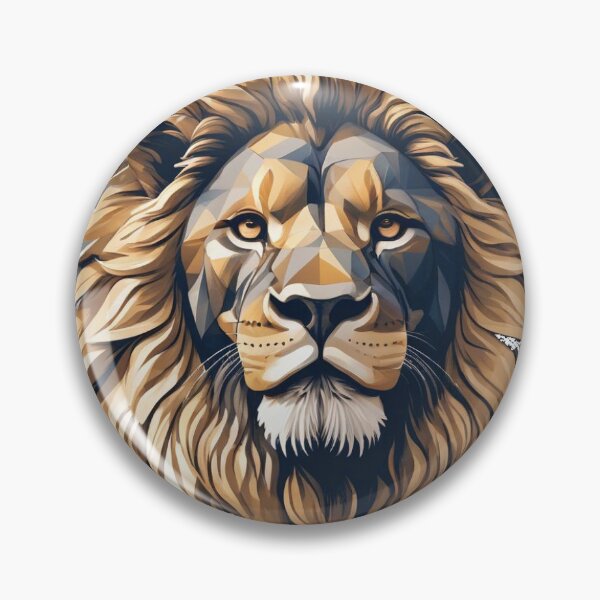 Item preview, Geometric Lion with Mountains designed and sold by 3parkys.