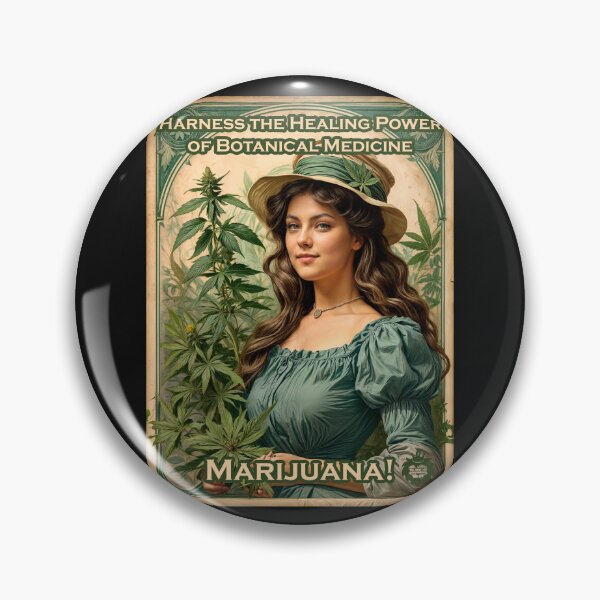 Item preview, Botanical medicine marijuana vintage designed and sold by GreenKingShop.