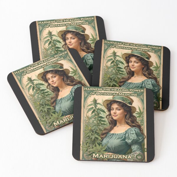 Item preview, Botanical medicine marijuana vintage designed and sold by GreenKingShop.