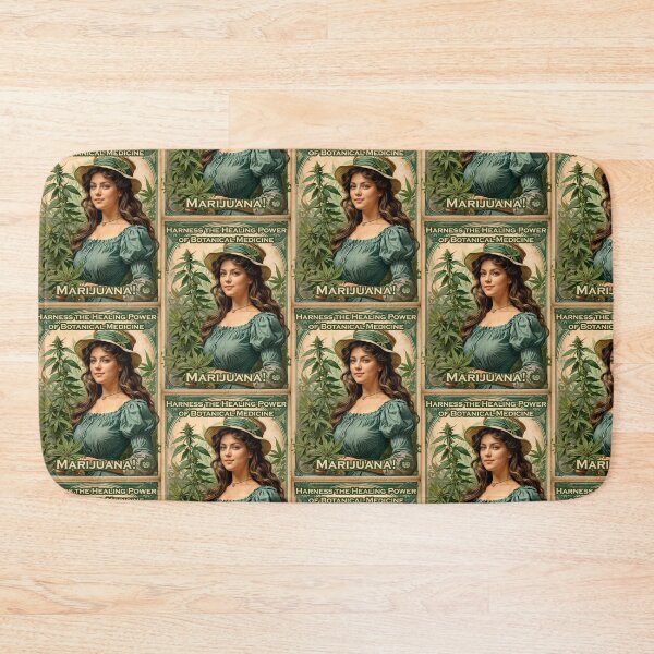 Item preview, Botanical medicine marijuana vintage designed and sold by GreenKingShop.