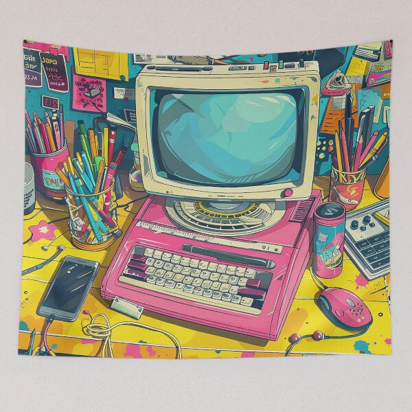 Item preview, Retro Computer Illustration designed and sold by nomiraclehere.