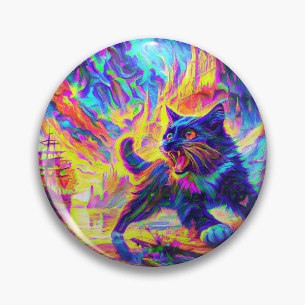 Item preview, Stylised cat and castle. DeepDream designed and sold by blackhalt.
