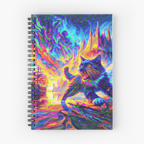 Item preview, Stylised cat and castle. DeepDream designed and sold by blackhalt.